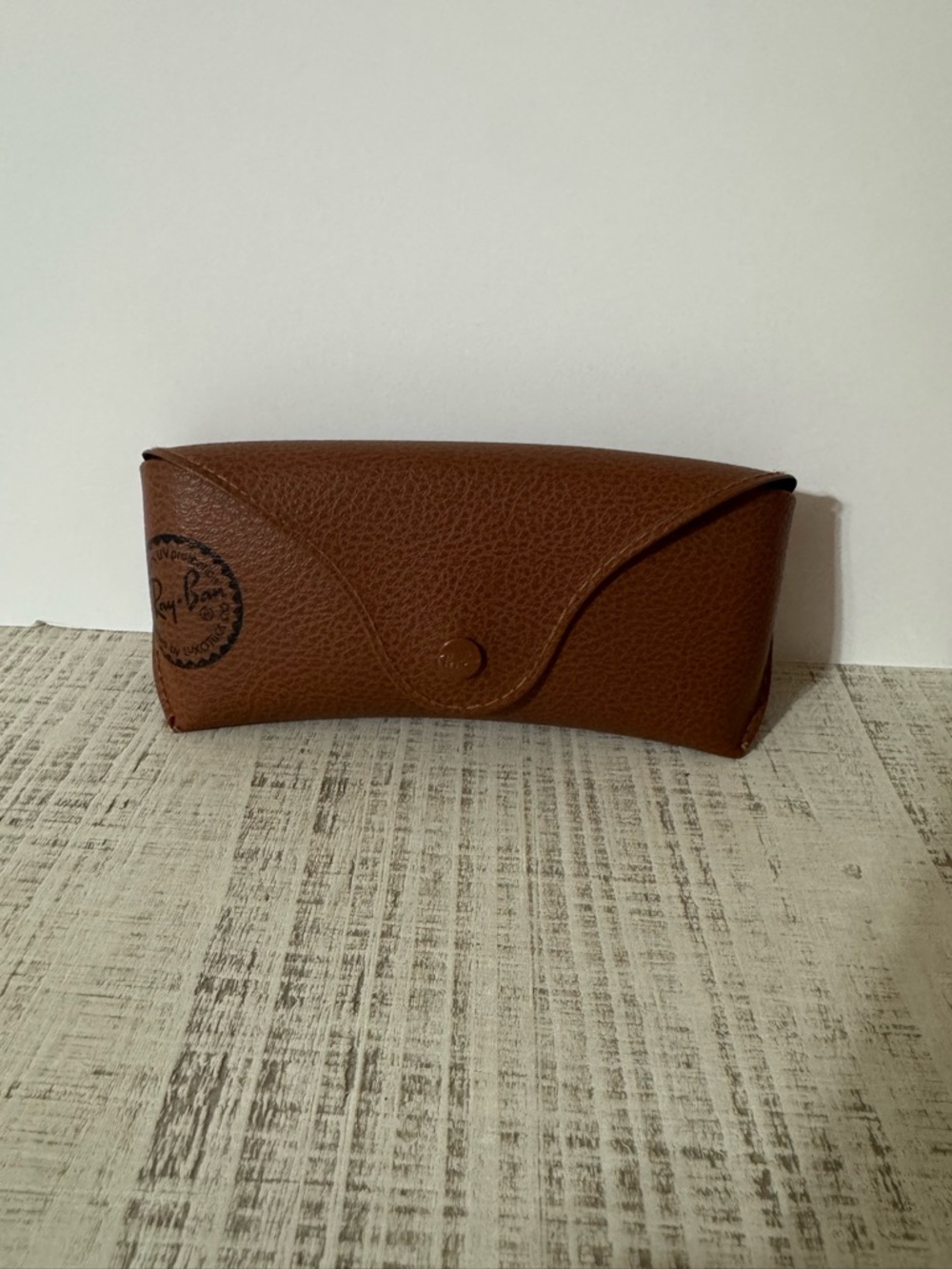 Ray-Ban Brown Textured Leather Sunglasses Pouch